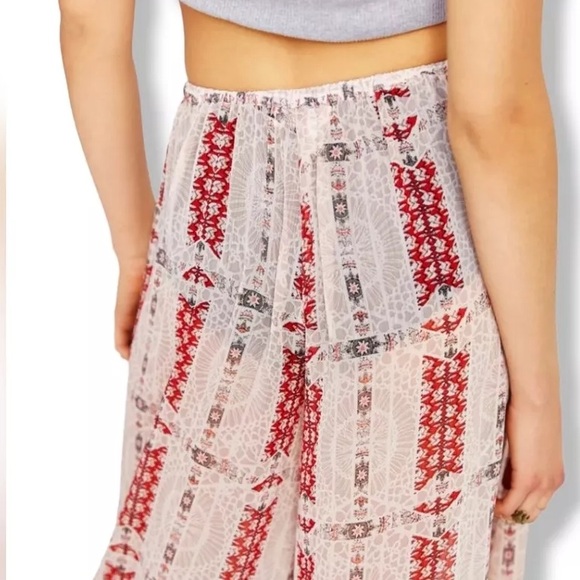 NWOT Urban Outfitters Band of Gypsies Large Sheer Chiffon Wide Leg Pants - Picture 7 of 7